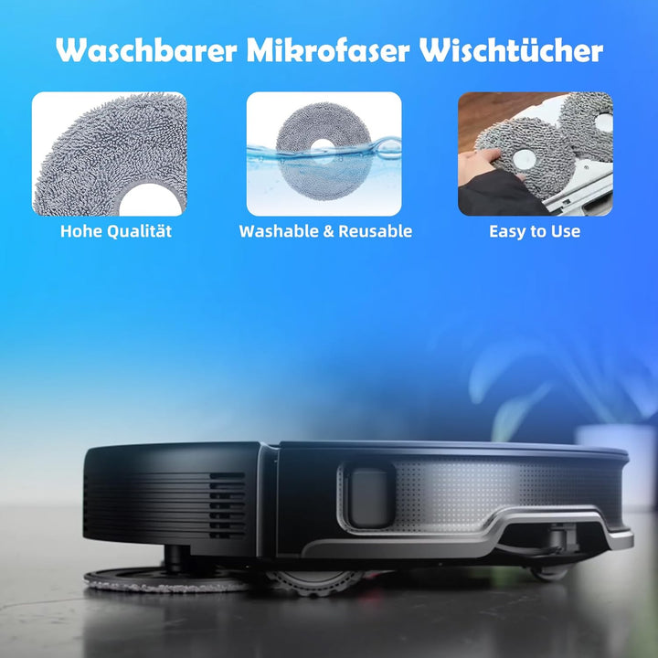 10R Zubehör Ersatz für Roborock Saros 10R Saugroboter, 1 Hauptbürste, 4 Seitenbürsten, 4 HEPA Filter
