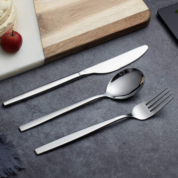Berglander 30 Stück Edelstahl Besteckset, Gemischte Bestecksets Service für 6 07. Silber, 07. Silber