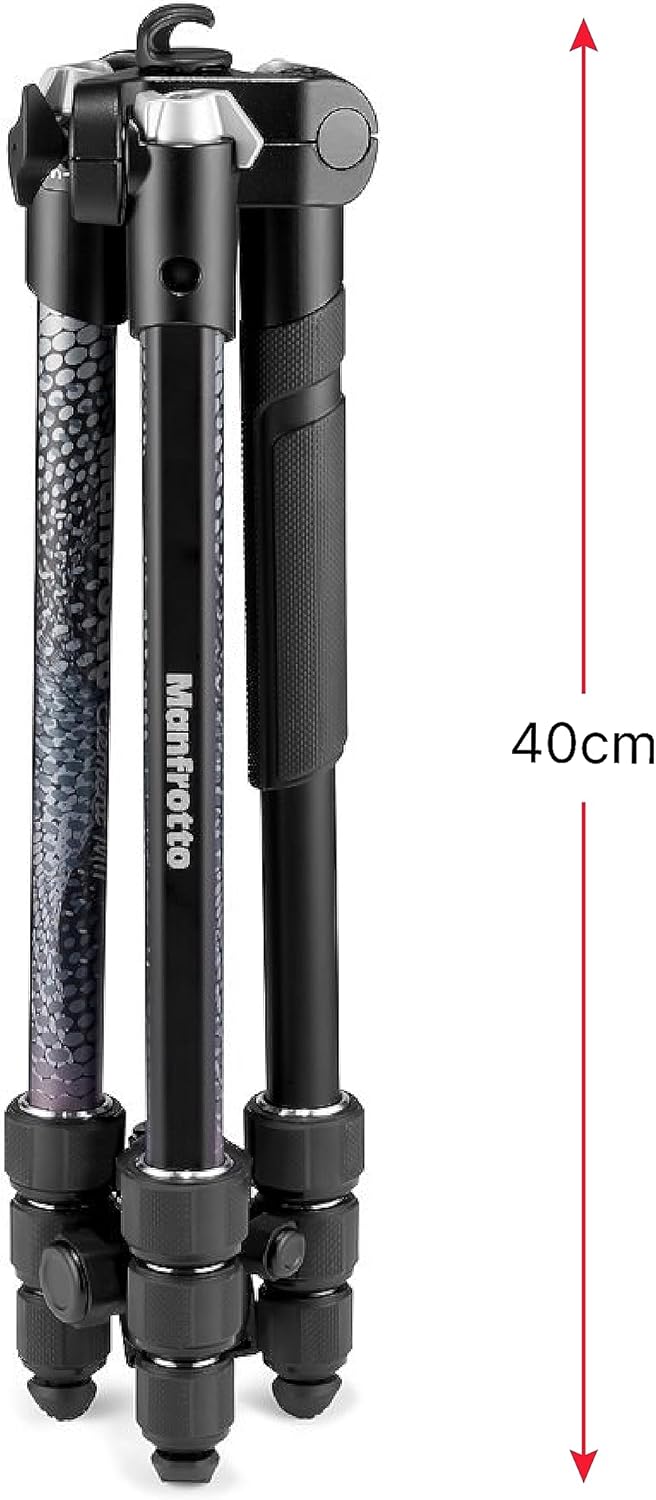 Manfrotto Befree 3-Way Live Advanced Travel VideoTripod Kit, Aluminium mit Fluidkopf für Camcorder u