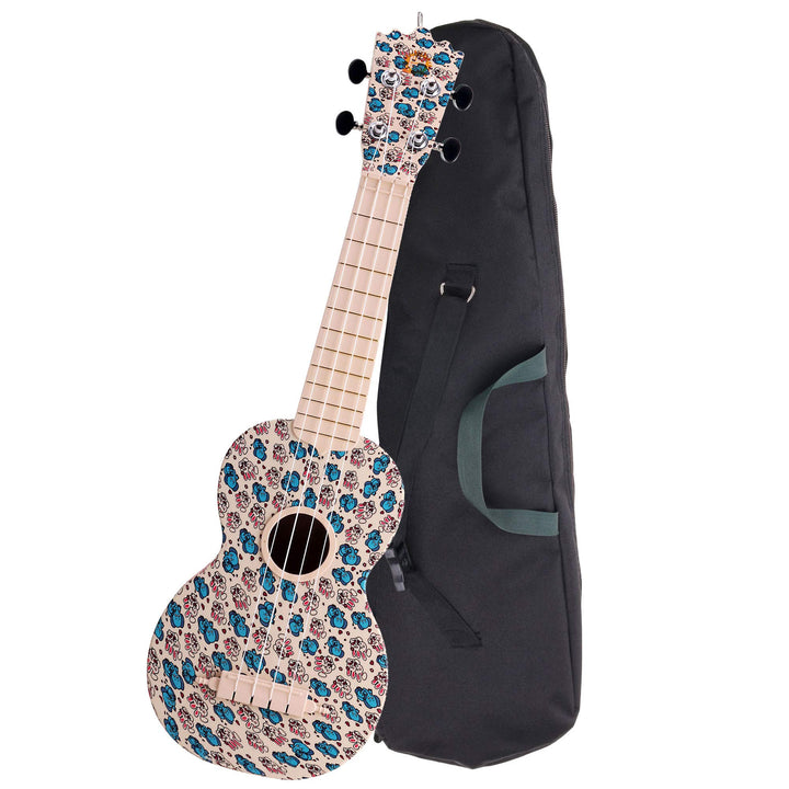 Classic Cantabile BeachBuddy "Sunny Zoo" Sopran Ukulele aus ABS Material (Uke, Hawaii Gitarre, PVC K