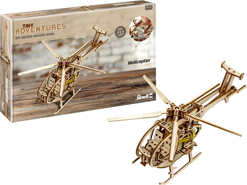 Revell Tiny Adventures Helicopter, Hochdetailliertes Design mit komplexem Armaturenbrett, Detaillier