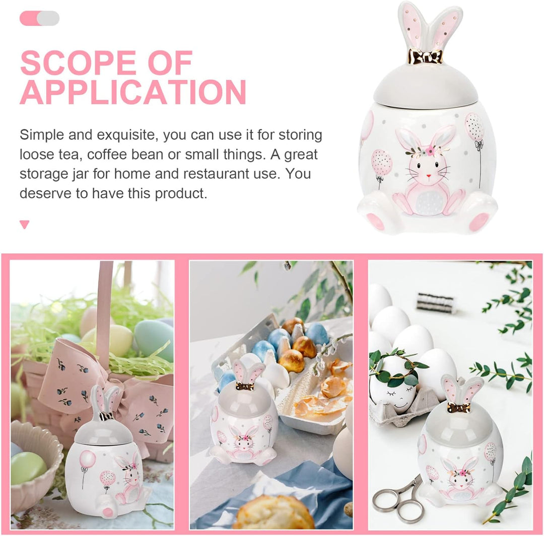 Cabilock Bonbonglas Mit Deckel Keramik Dosen Ostern Bonbon Dose Porzellan Teedose Sü?igkeiten Vorrat