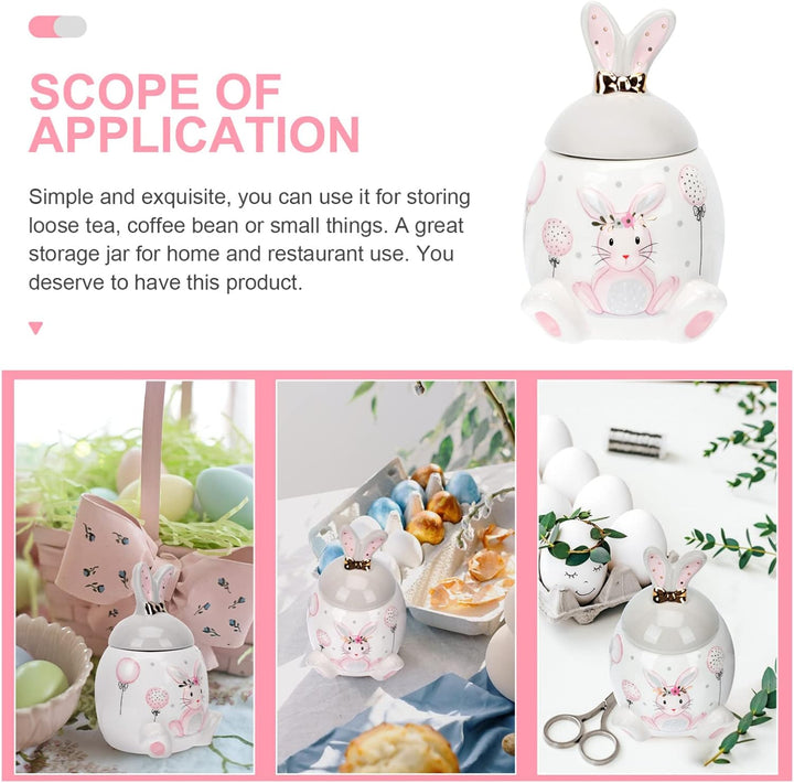Cabilock Bonbonglas Mit Deckel Keramik Dosen Ostern Bonbon Dose Porzellan Teedose Sü?igkeiten Vorrat