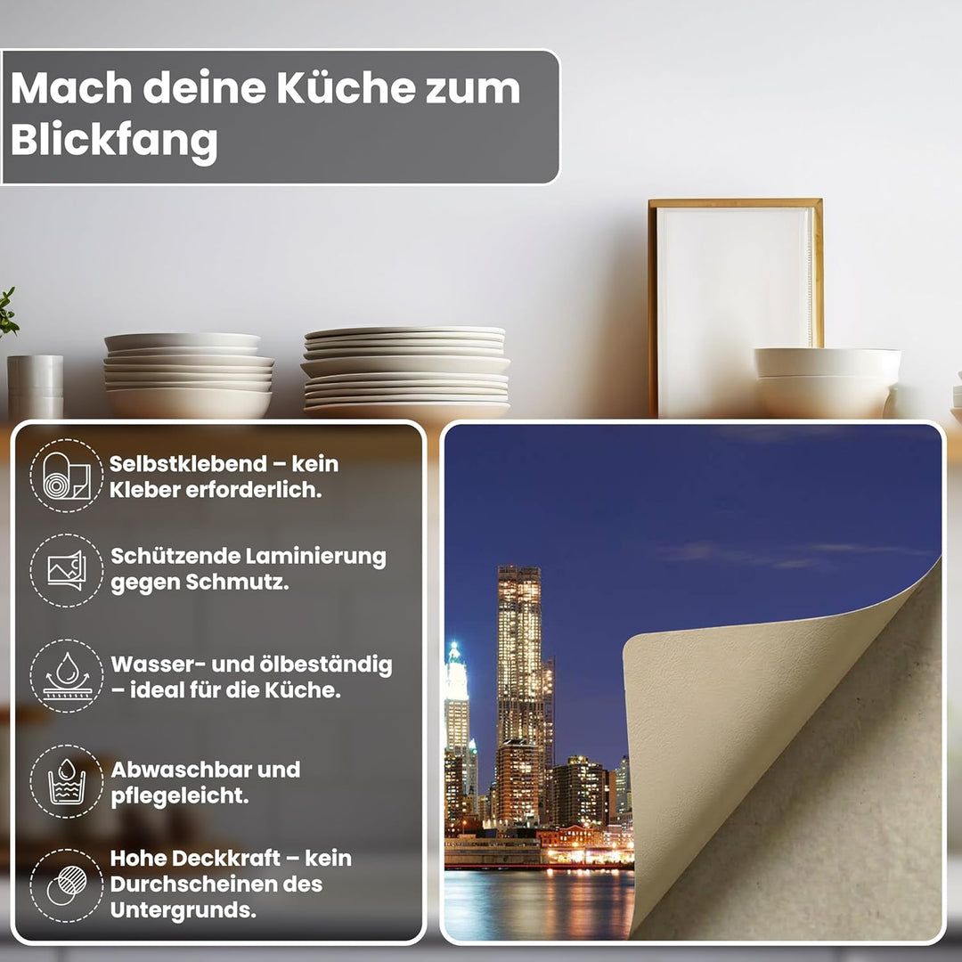 Dimex Küchenrückwand Folie selbstklebend Manhattan | Klebefolie - Dekofolie - Spritzschutz für Küche