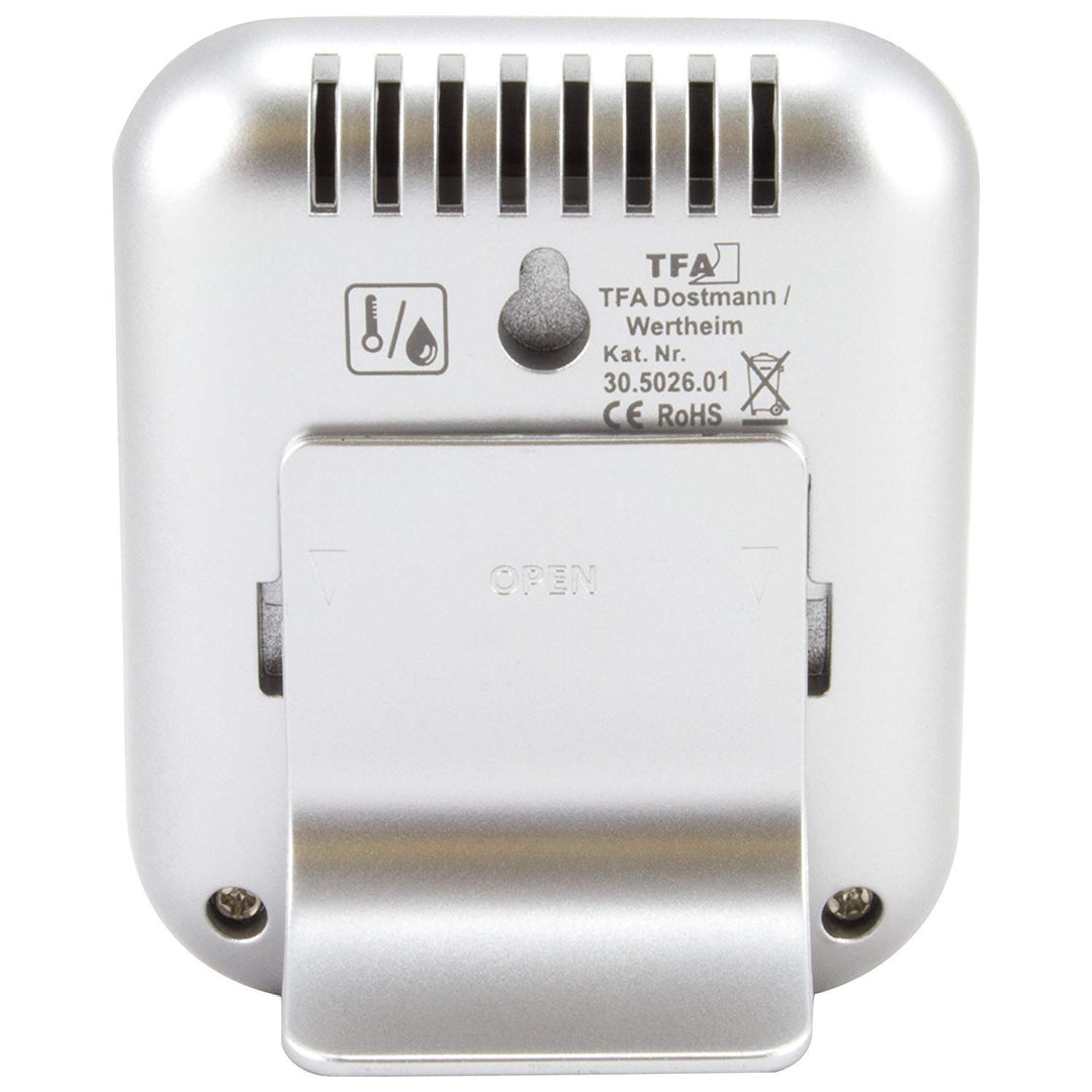 TFA Dostmann digitales Thermo-Hygrometer Moxx, 30.5026, zur Raumklimakontrolle, Luftfeuchtigkeitsmes