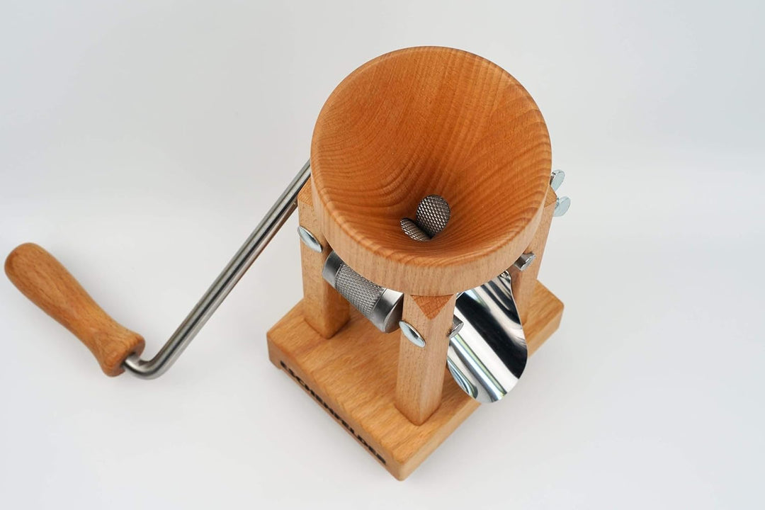 ESCHENFELDER Flockenquetsche | Flocker | Tischmodell mit Holztrichter | frische Haferflocken 20, 20
