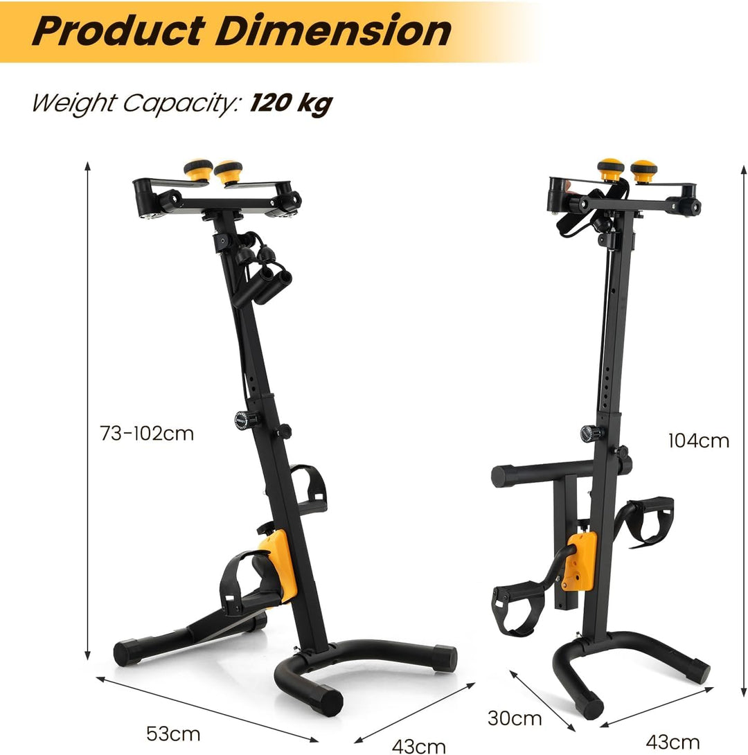 KOMFOTTEU Heimtrainer Fahrrad Multifunktional für Senioren, Pedaltrainer Arm- und Beintrainer, verst
