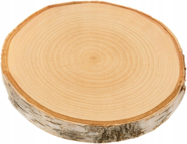 Birkenholzscheibe für DIY-Projekte & Dekoration – unbehandelt, gereinigt, naturbelassen, mit Rinde –