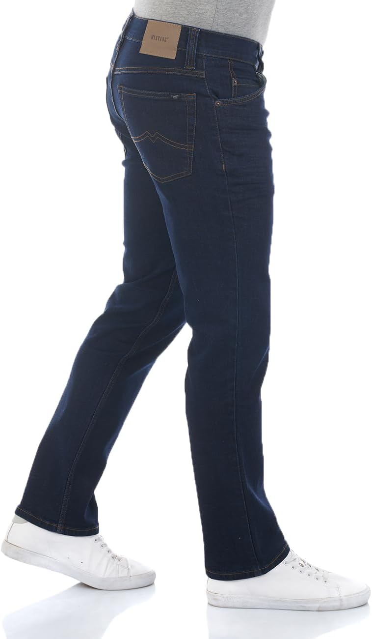 MUSTANG Herren Jeans Tramper Straight Fit Jeanshose Hose Denim Stretch Baumwolle Blau Schwarz w30 w3