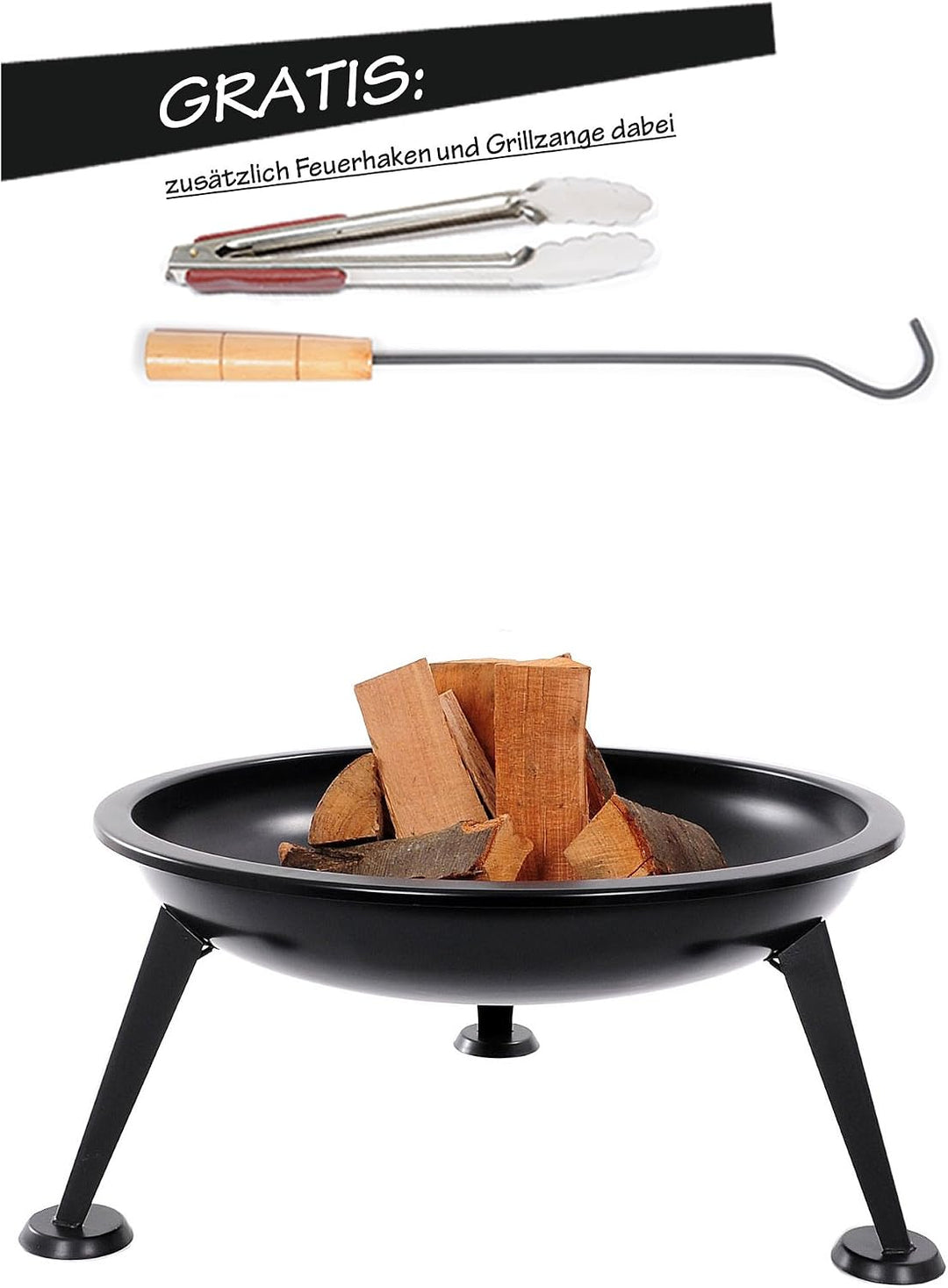 BBQ 65 cm Schwenk Grill Feuerschale Edelstahl Smoker Dreibein Designgrill Schwenkgrill