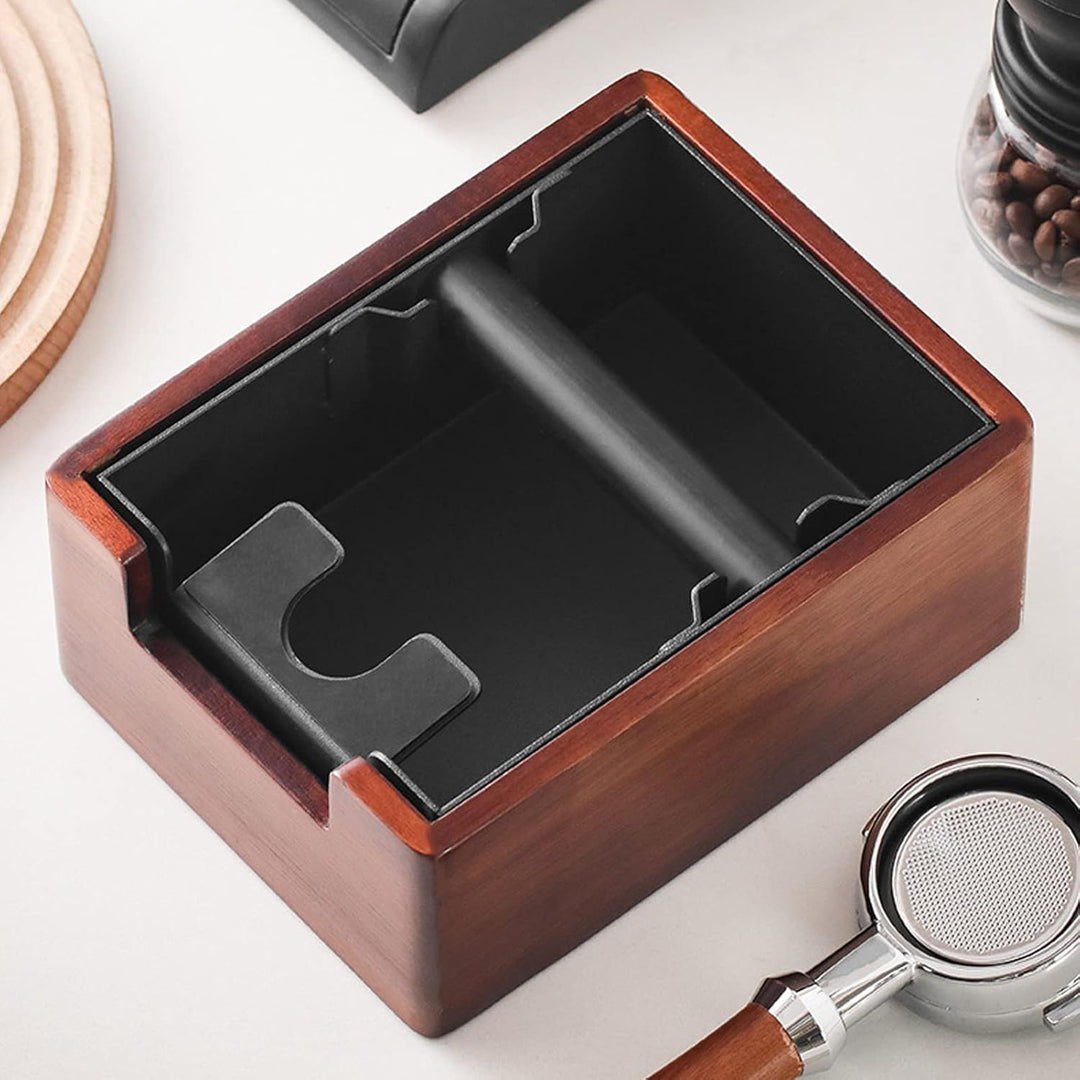 Tissting Abklopfbehälter für Siebträger, 21 x 16 cm Rechteckig Eingebetteter Abnehmbarer Kaffee Absc