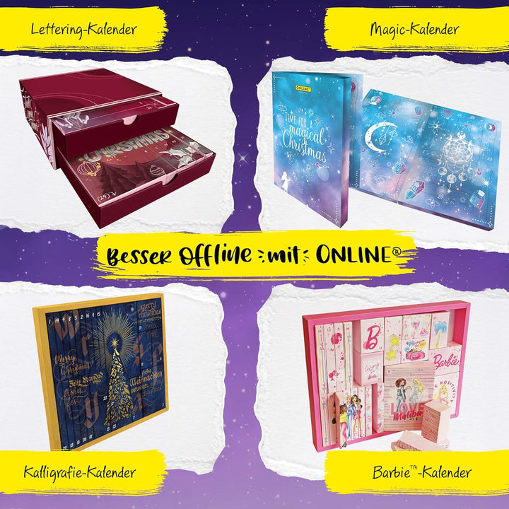 ONLINE Magic Adventskalender 2025 I Kreativ Kalender Teenager Mädchen, Jungen &amp; Erwachsene I Schreib