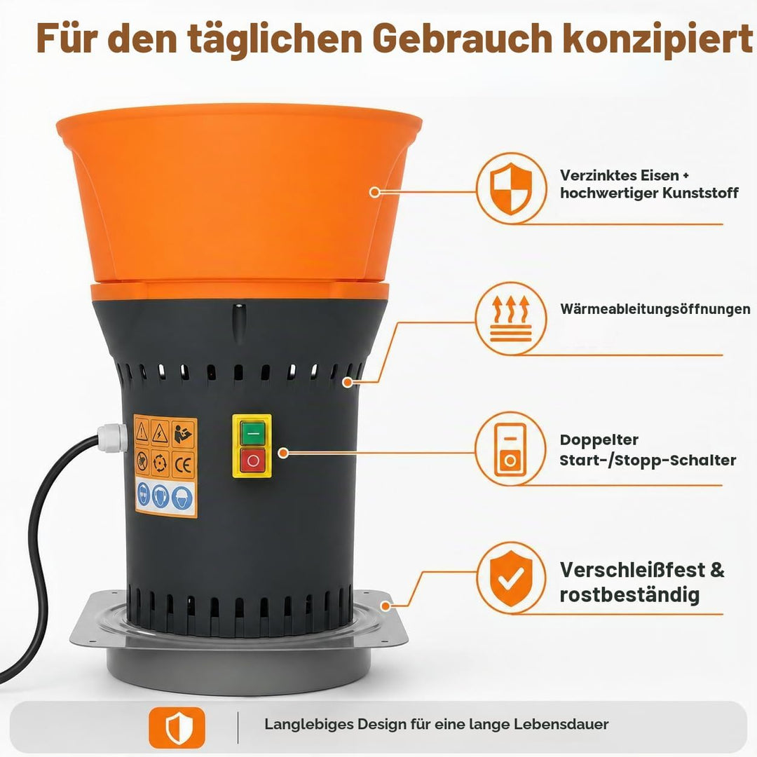 1300 W Elektrische Getreidemühlen mit 3 Grössen Mahlwerk Siebe 19000r/min Getreidemühle Elektrisch f