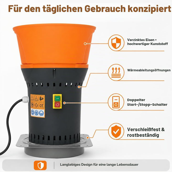 1300 W Elektrische Getreidemühlen mit 3 Grössen Mahlwerk Siebe 19000r/min Getreidemühle Elektrisch f