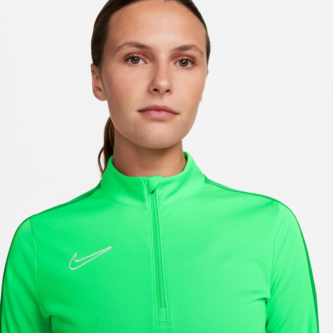Nike Damen Dri-fit Academy Jacke, Weiss, Rundhalsausschnitt, Langarm, Slim, Atmungsaktiv, Leicht, Po