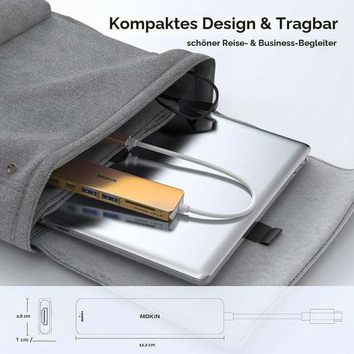 USB C Hub, USB C Multiport Adapter für MacBook Pro/Air, 7 in 1 MacBook Adapter USB C auf HDMI Hub, 2