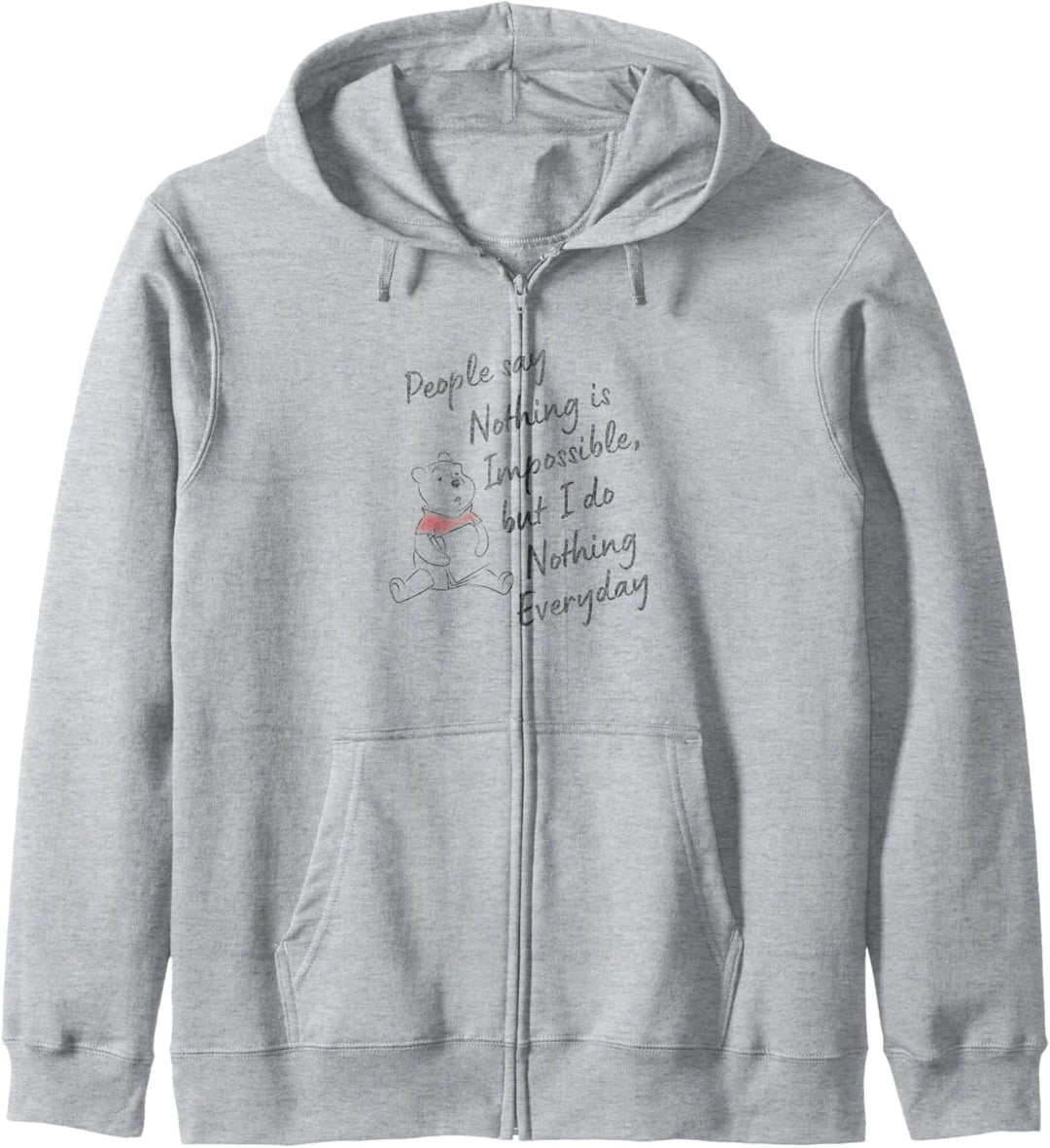 Disney Winnie The Pooh It's Impossible I Do Nothing All Day Kapuzenjacke