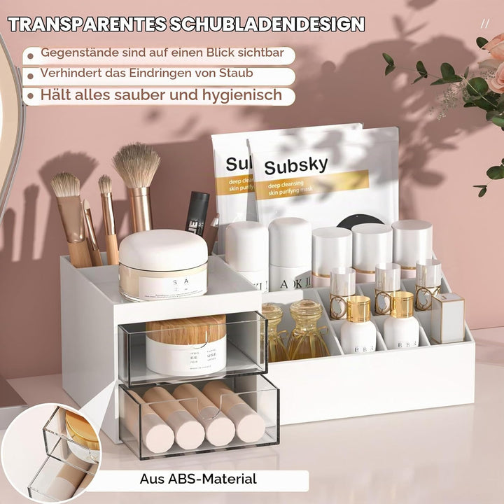 Subsky Make up Organizer mit Schubladen, Multifunktion Schminktisch Organizer Einfache Aufbewahrung