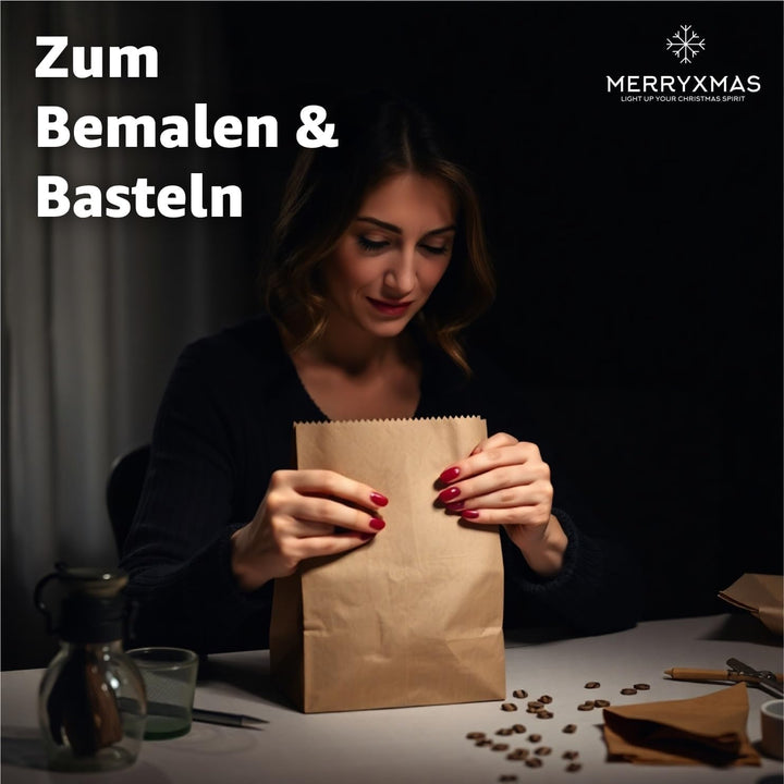 250x Beutel 20 x 13 cm - EXTRA STARK - braune Kraftpapiertüten Geschenktüten Kraftpapierbeutel als D