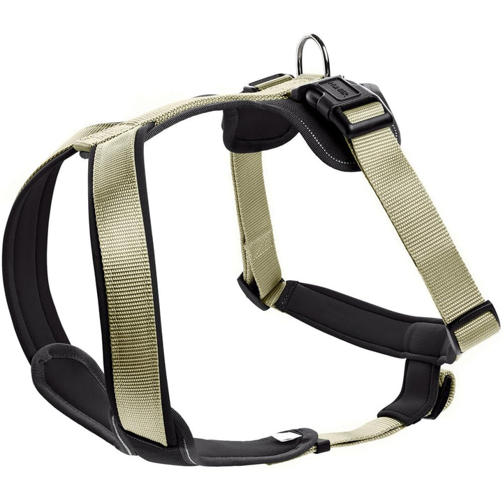 HUNTER Hundegeschirr NEOPREN, Farbe: oliv/schwarz, strapazierfähiges Nylon, mit weichem Neopren gepo