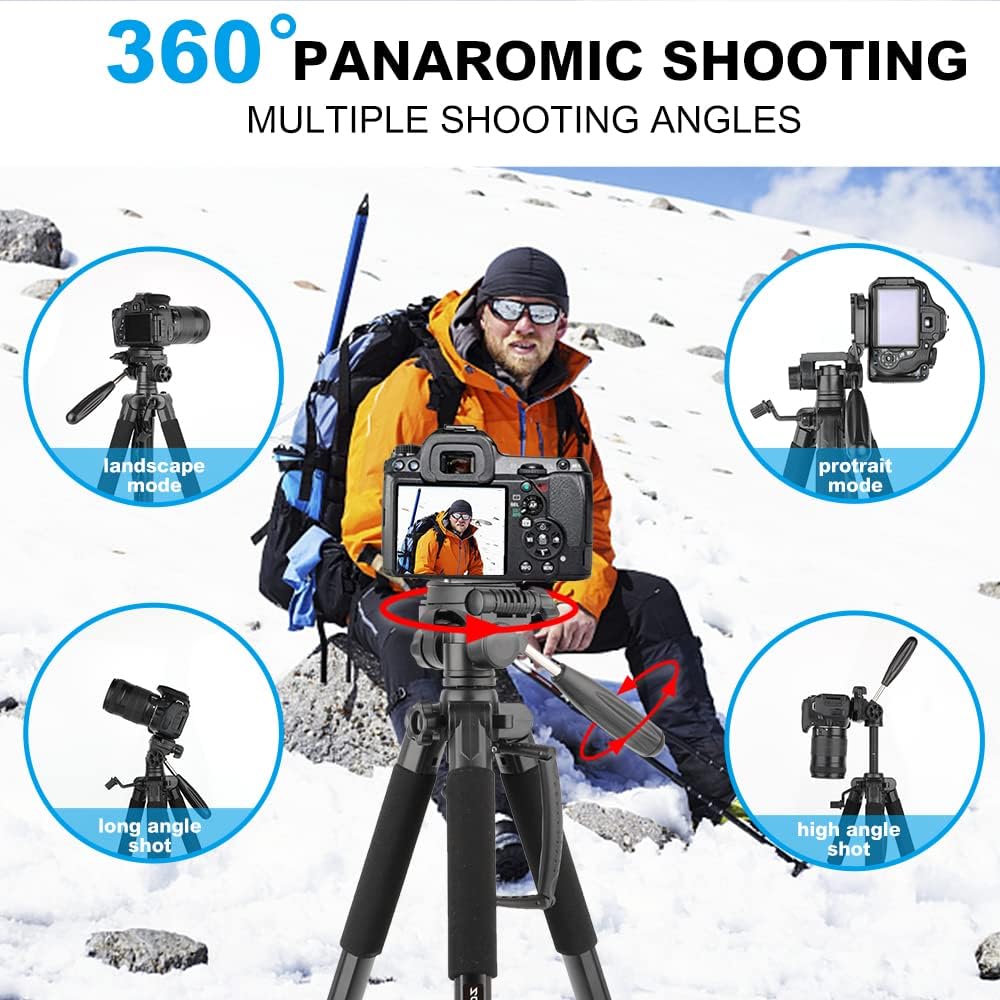 ZOMEi 188cm Stativ Heavy Duty Tall Tripod Stand, Professional Travel Video Tripod Kompatibel mit DSL
