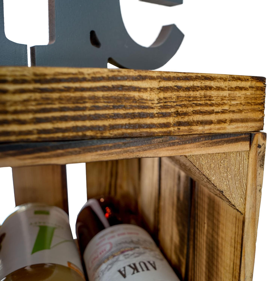 Kistenkolli Altes Land Nachttisch Abstelltisch weiss/Natur/geflammt Masse ca 30x40x55cm Regalkiste F