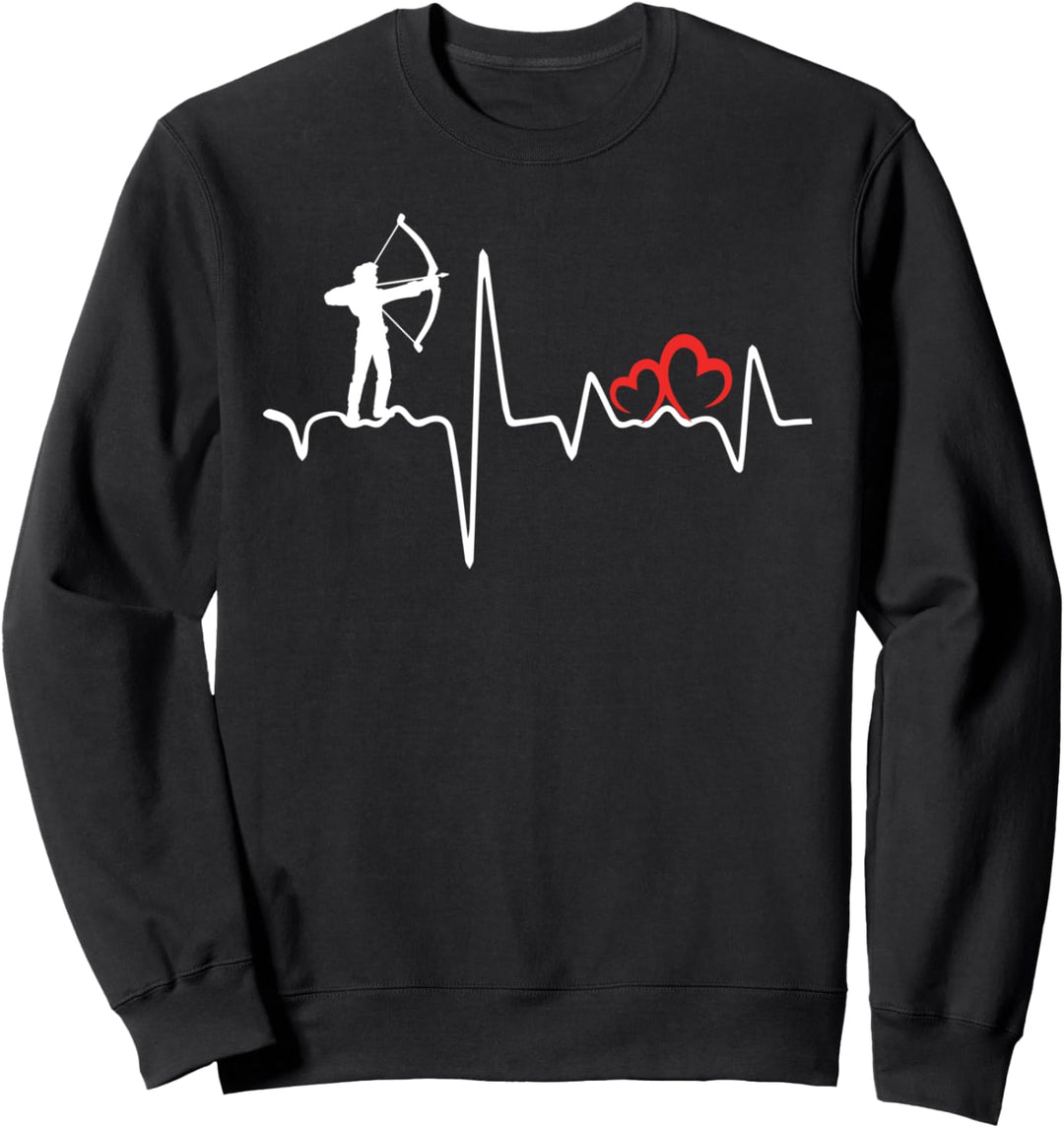Heartbeat Bogenschiessen-Shirts für Herren Sweatshirt