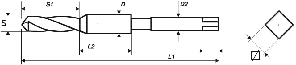 VÖLKEL HSS G Kombi-Bit-Satz | M3 – M10 | Metrisches ISO-Gewinde DIN 13 | Kernlochbohrer Set | Durchg