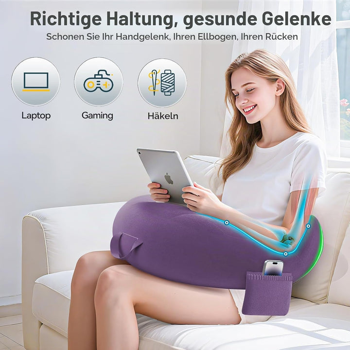 Gaming Kissen &amp; Lesekissen, Reading Pillow für das Sitzen auf dem Bett/Sofa/Fussboden, Fütterungs/Hä