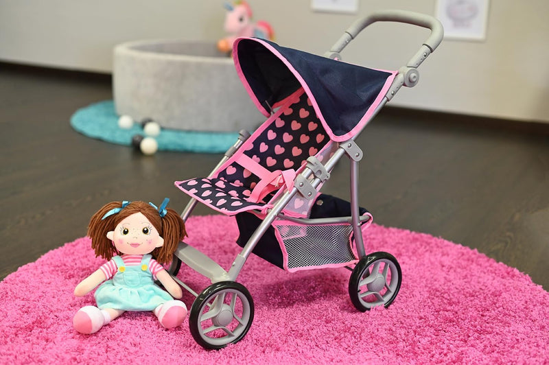 KNORRTOYS.COM 16841 Puppenbuggy Liba-Pink Hearts