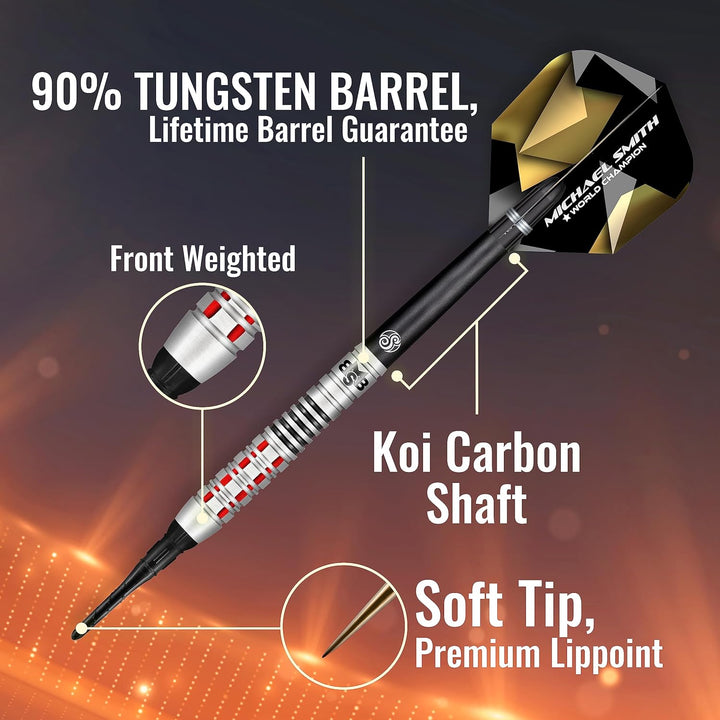 Shot Soft Darts Michael Smith Bully Boy Believe 90% Tungsten Softtip Darts Softdart Hochwertige Tung