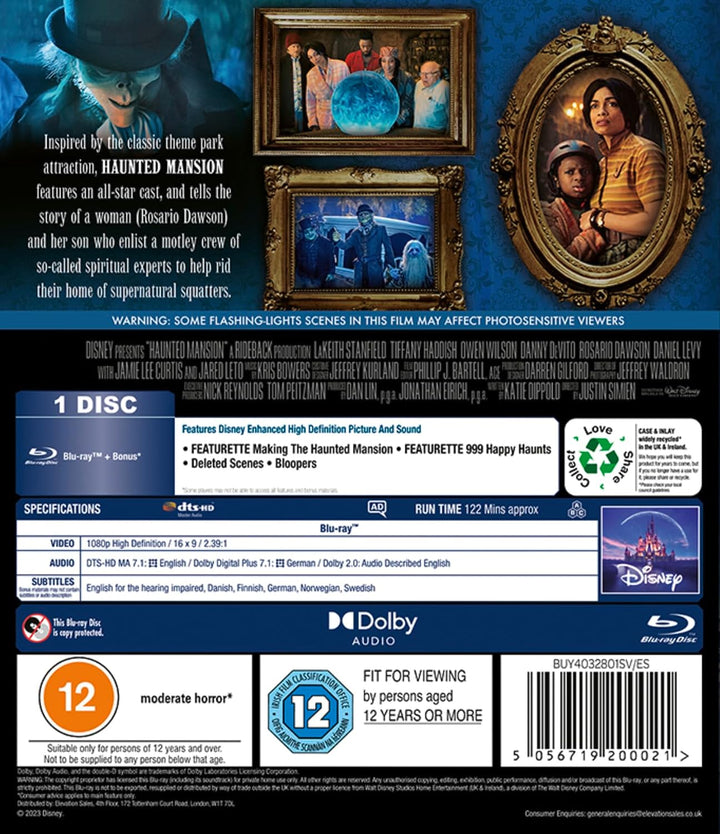 Haunted Mansion [Blu-Ray] [Region B] (IMPORT) (Keine deutsche Version), Blu-ray
