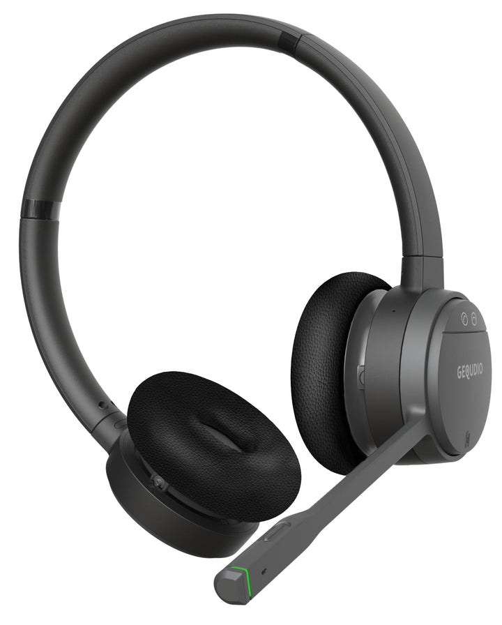 GEQUDIO GC-2 DECT Headset für FritzBox - Kabellos Telefonieren mit Anrufsteuerung am FritzFon – Dual