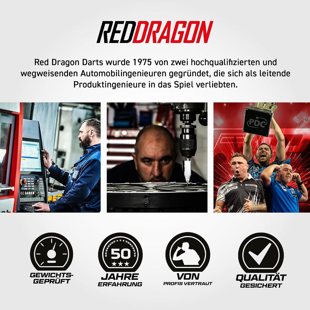 RED DRAGON Featherlite 2: 12g Tungsten Darts Set mit Flights und Schäfte