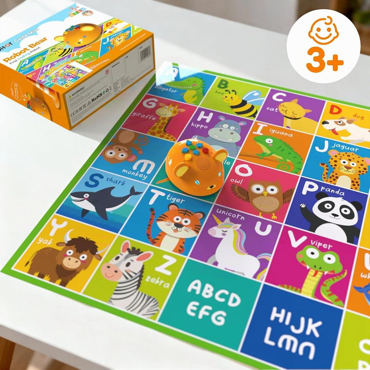 Apitor Robot Bear, Programmierroboter für Kinder ab 3 Jahre, Bildschirmfreies Erstes Coding-Spielzeu