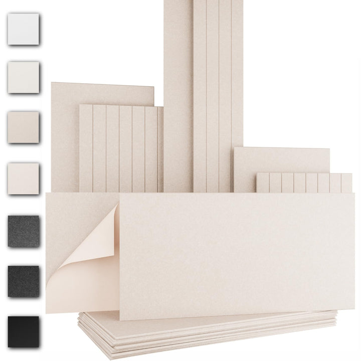 AKUSTIKO Schallschutzplatten selbstklebend 4er Set 120x60cm - Akustikpaneele aus Filz Schalldämmung