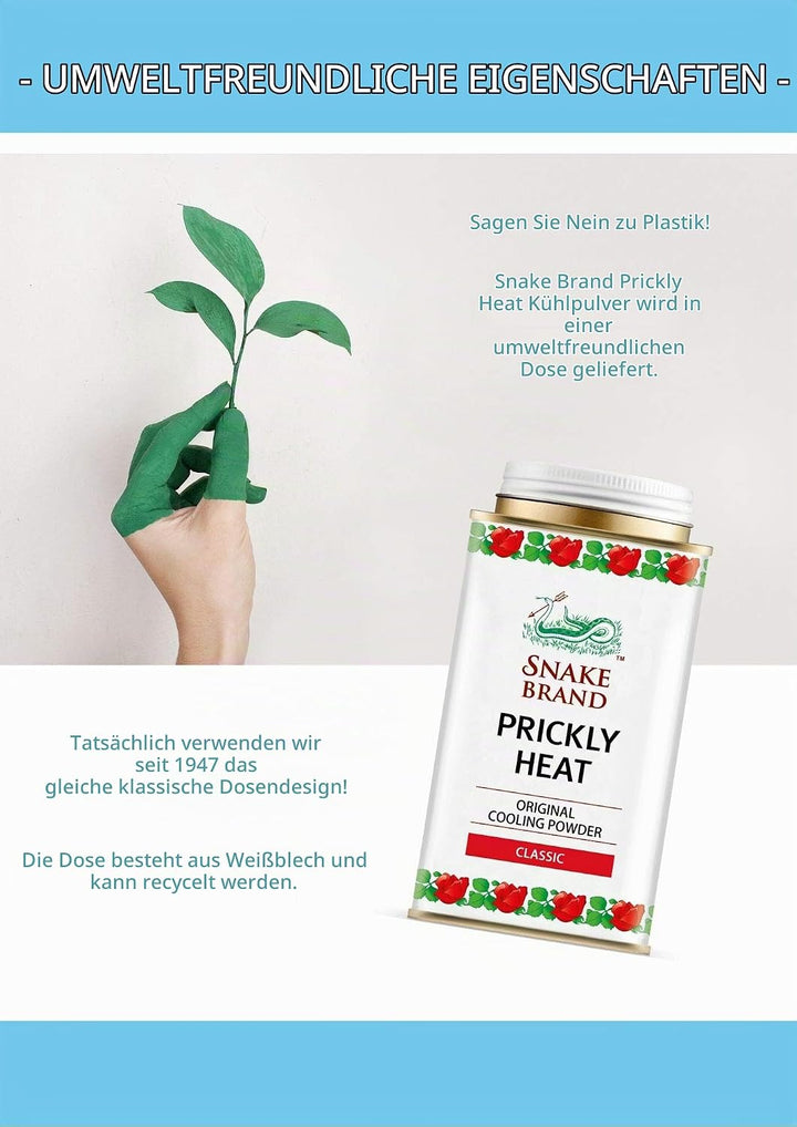 Snake Brand Prickly Heat Cooling Powder 140g Grosshandelspreis Multi-Pack für Apotheke Sportclub Spa