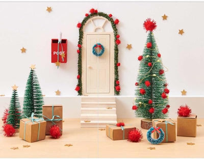 27PCS Wichteltür Zubehör Set,Weihnachtswichtel Tür Set Weihnachtsdeko Elfentür, Miniatur Wichteltür