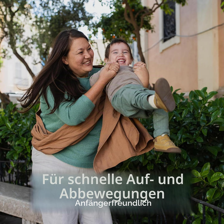 Boba Ringschlinge Babytrage – Neugeborene bis Kleinkinder, leicht und atmungsaktiv, hüftgesund, Vord