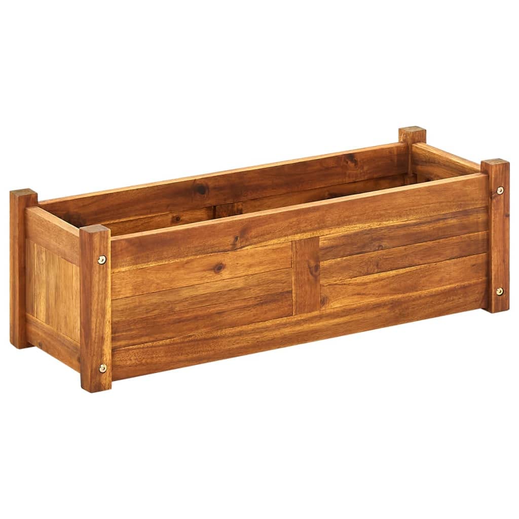 Garten-Hochbeet Akazienholz 76x27,6x25 cm Hochbeete für Garten Pflanzenbett Kräuterbett Gemüsebett B