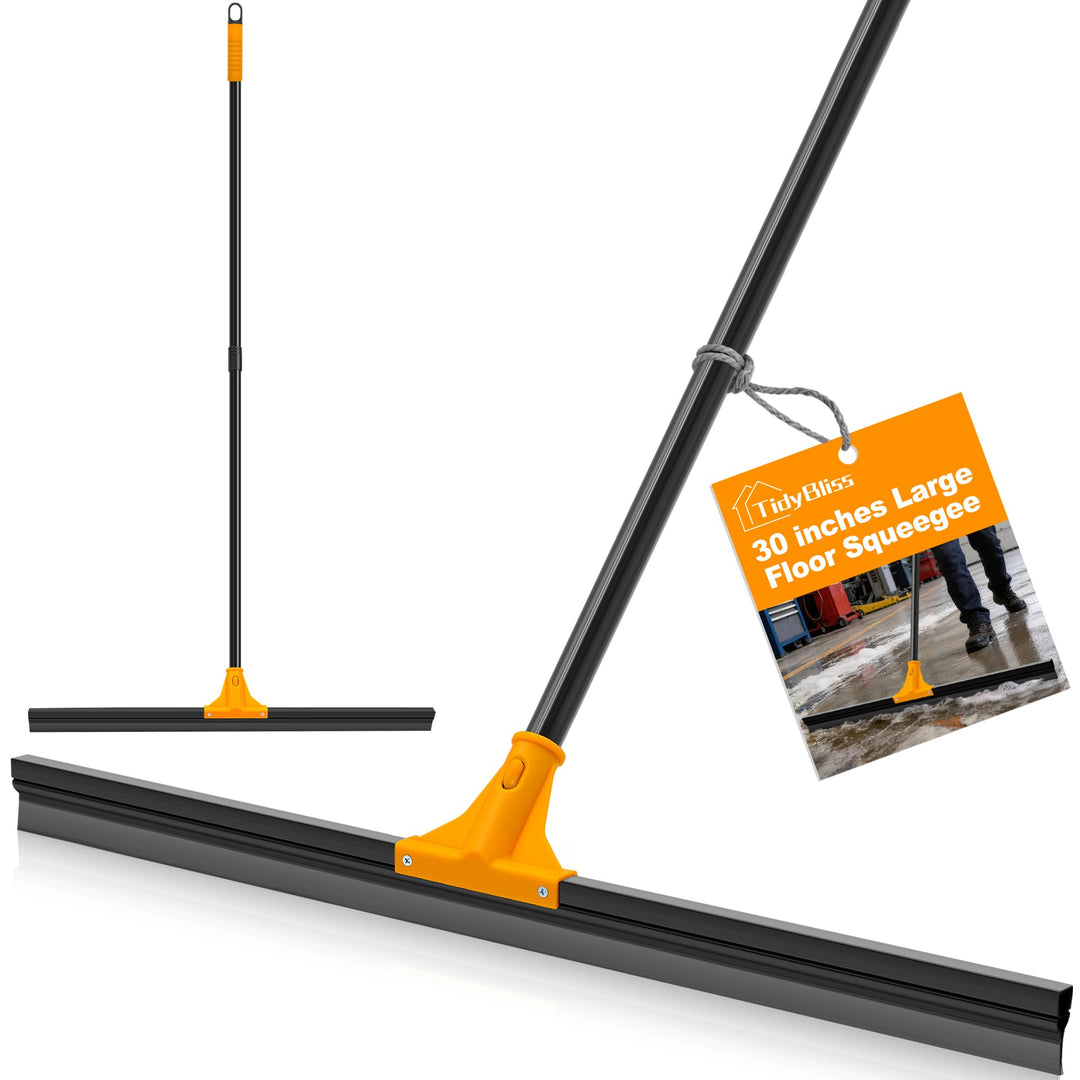 TidyBliss 76 cm Wasserschieber Bodenabzieher, Wasser Abzieher Boden mit Teleskopisc Stiel 148 cm, Wa