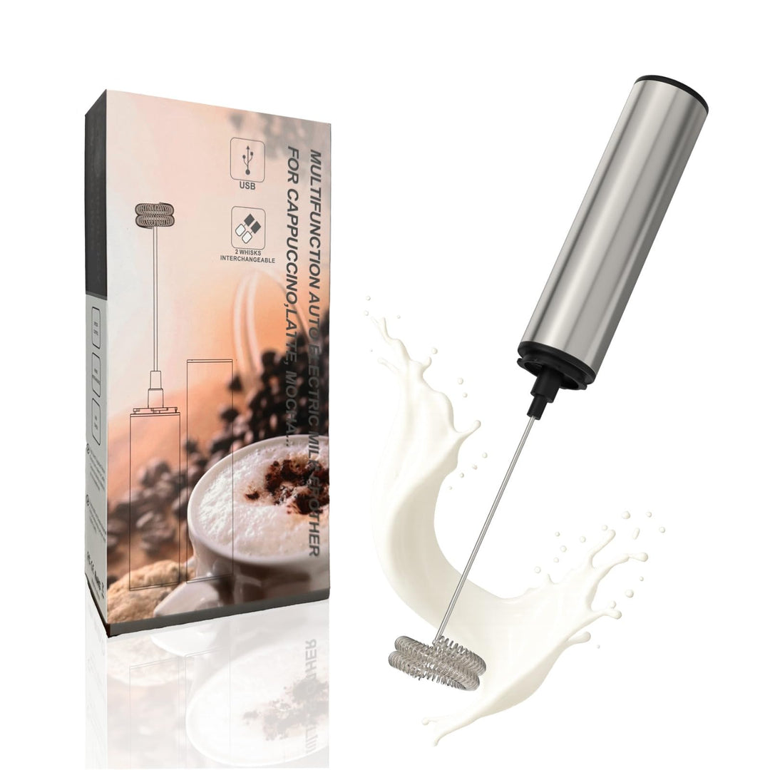 LUNARIA Elektrischer Milchaufschäumer Stab – Akku & USB – Handheld Milchschäumer Quirl Rührstab für