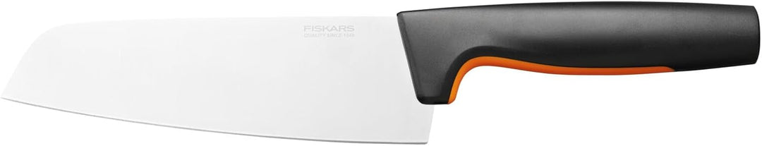 Fiskars Santoku Kochmesser, Functional Form, Gesamtlänge: 29 cm, Japanischer Edelstahl/Kunststoff, 1