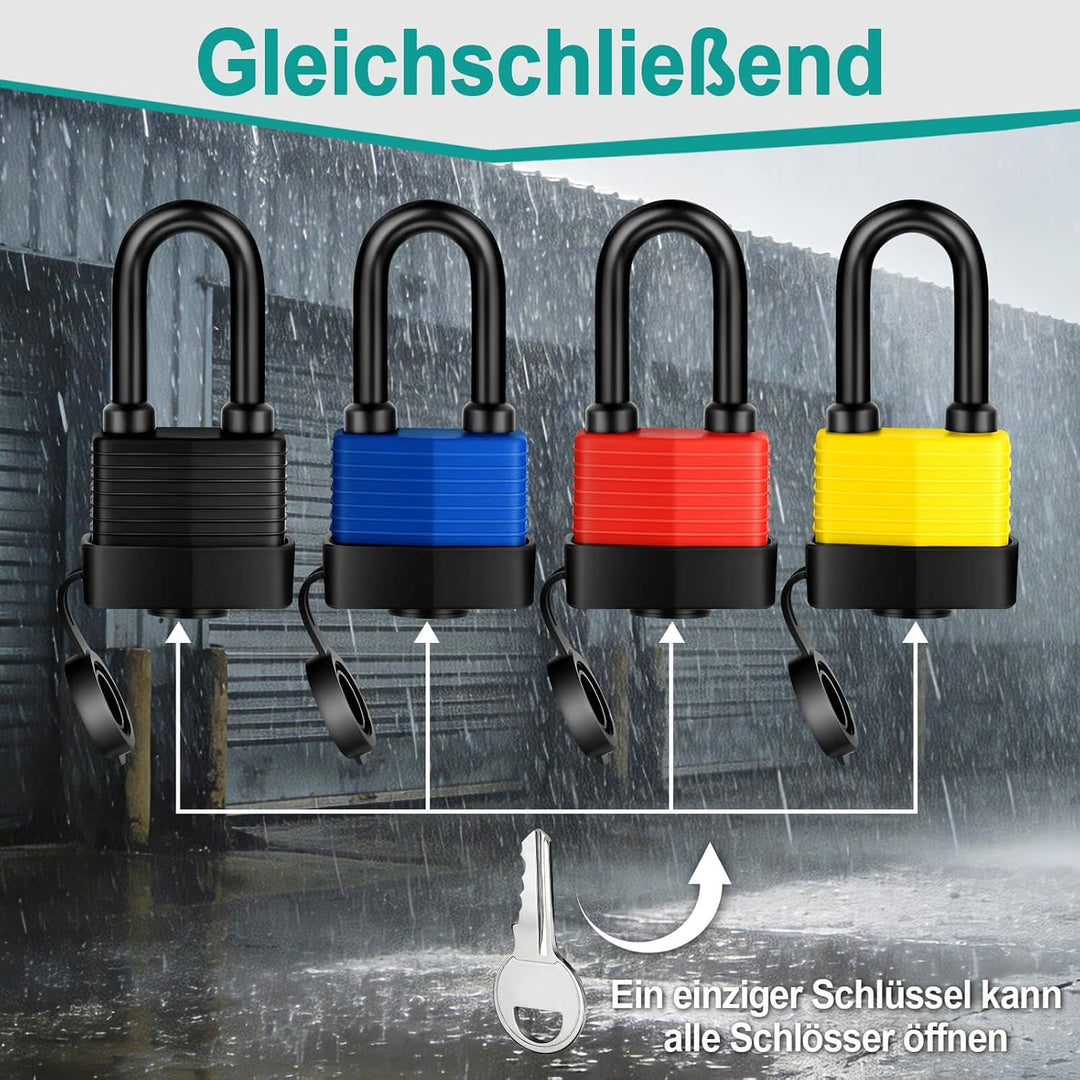 Vorhängeschloss Gleichschliessend Wetterfest Wasserdicht Padlock Schloss Sicherheitsschloss Schlösse
