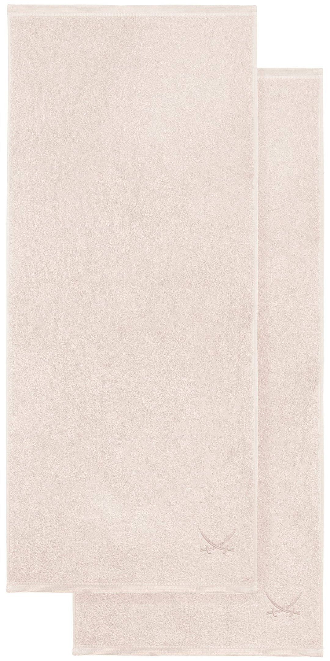 Sansibar Badetuch mit gesticktem Säbel Logo Strandtuch Saunatuch 100% Baumwolle 90x180 cm (2er Set,