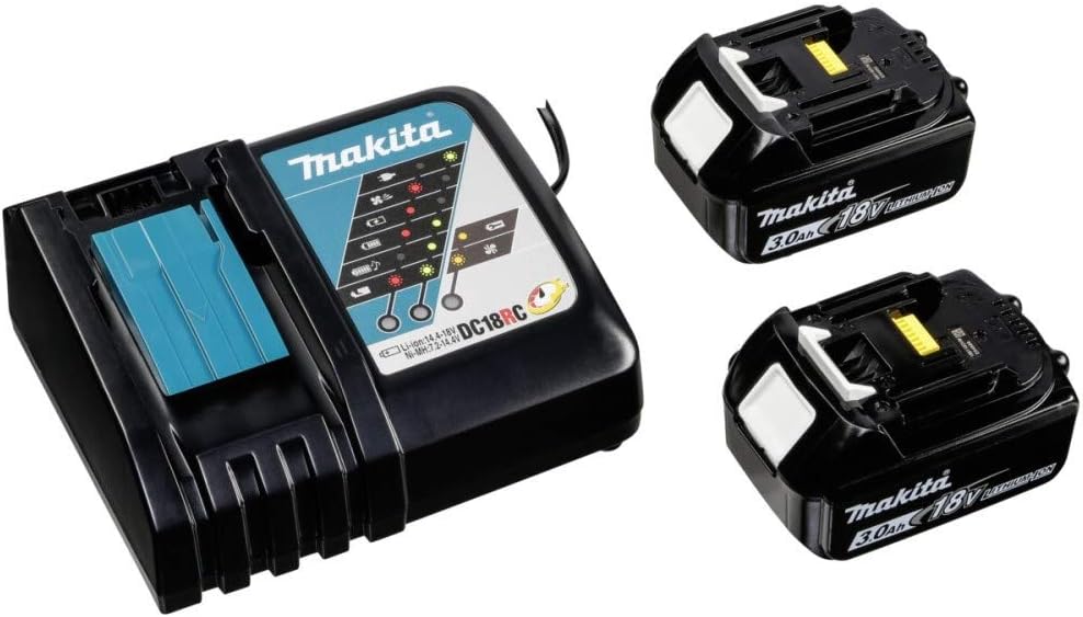 Makita DDF482RFEB Akku-Bohrschrauber im Transportkoffer DDF 482 RFEB 2x18,0V-LI 3,0Ah, 1 W, 18 V, Sc