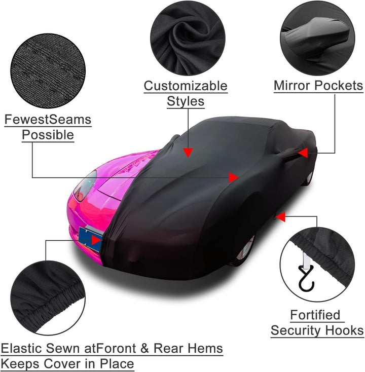 TECTICO Indoor Sportwagen Autoplane Elastisch Atmungsaktiv Staubschutz Weich Stretch Stoff Elegante