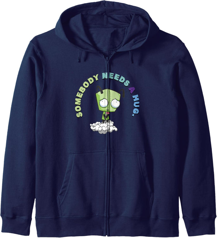 Invader Zim GIR Somebody Needs A Hug Sad Portrait Kapuzenjacke