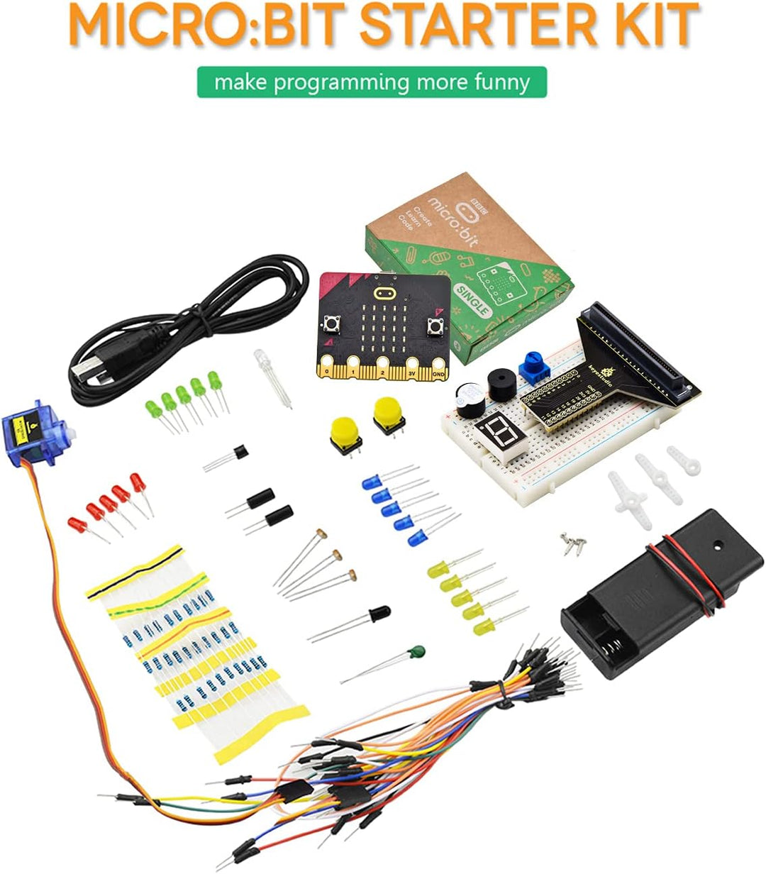 KEYESTUDIO BBC Microbit Starter Kit Kompatibel mit Microbit V1, V2.2 (mit Microbit V2), Mint Ausbild