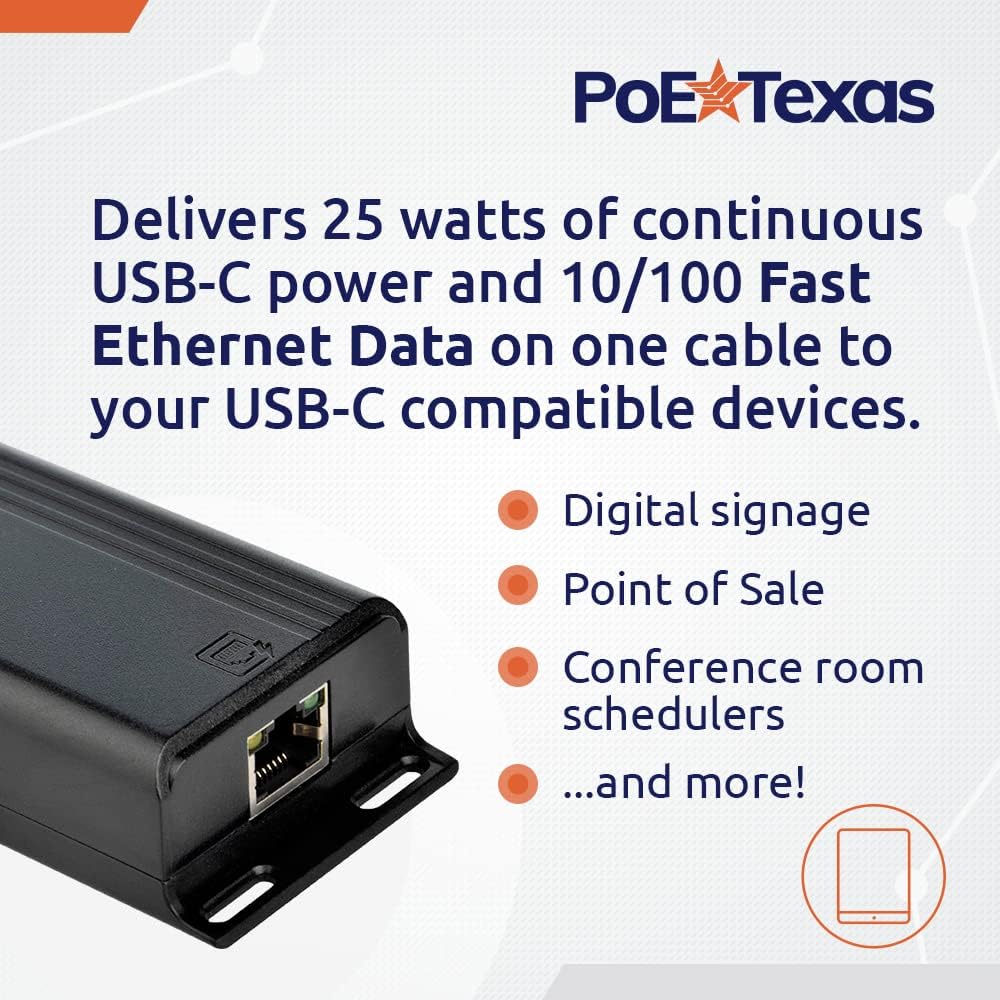 GAT-USBC-PD-R2V2 | PoE+ auf USB Typ C Strom- und Datenlieferungslösung, kompatibel mit Apple iPad Pr